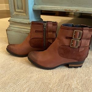 SOREL WOMENS LOLLA BOOTIE SIZE 7 BROWN